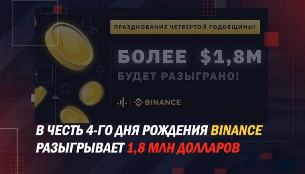 Биржа Binance разыгрывает $1 800 000 - правила участия в акции